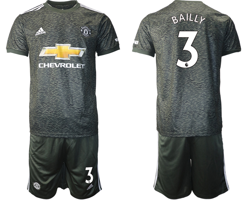 Men 2020-2021 club Manchester United away #3 black Soccer Jerseys->manchester united jersey->Soccer Club Jersey